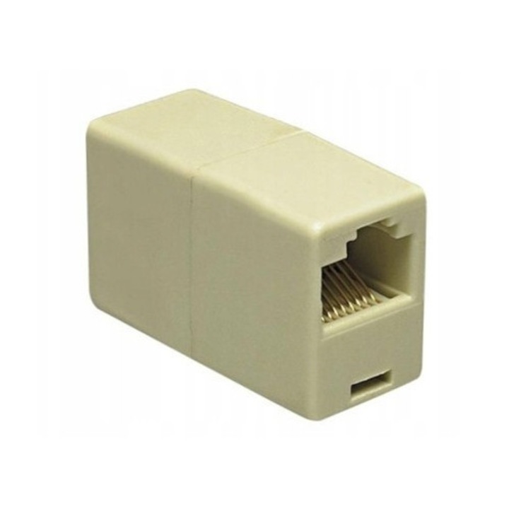 Conector RJ45 Delta, 8 pini, alb, 35x15x21mm
