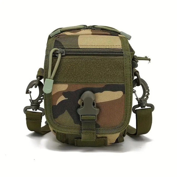 Geanta tactica Tradesor, model A42, 3 compartimente, verde, 18x12x7cm