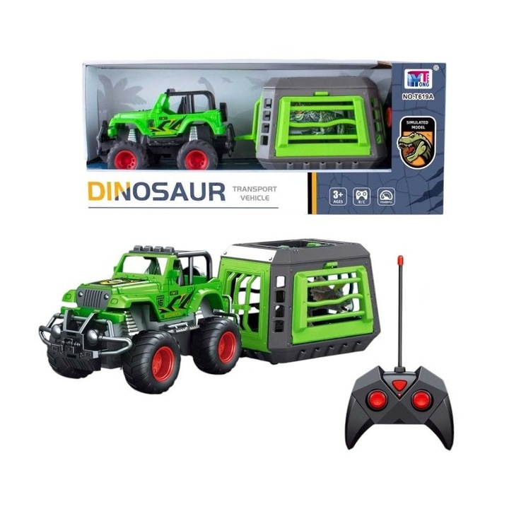 Masinuta Telecatator Tradesor, model T-619A, dimensiuni 30x9.5x10cm, pentru copii de la 3 ani, culoare multicolor.