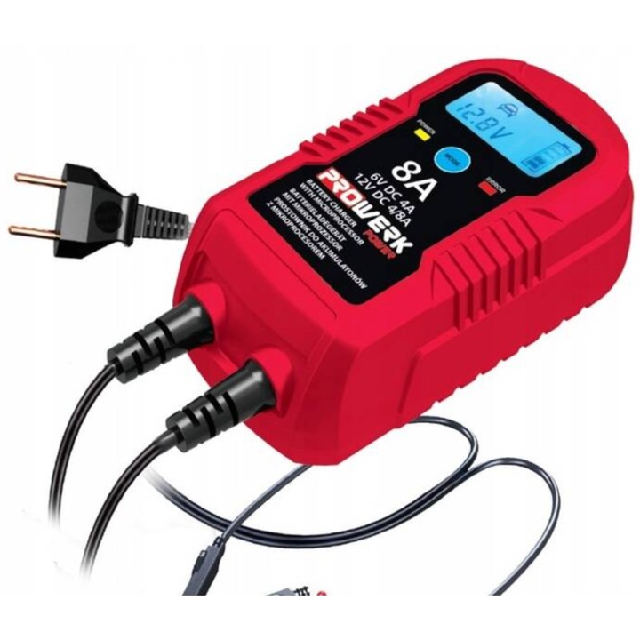 Redresor auto SENA 8A 6V 12V, pentru acumulatori AGM si gel, IP65, 1,2-100Ah