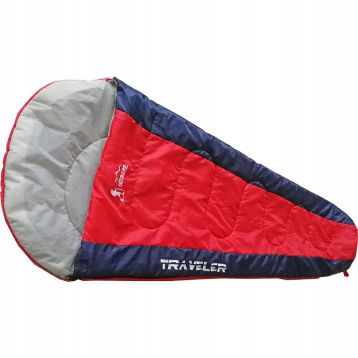 Sac de dormit granatovo-caramiziu, 210x80/50cm, pentru camping, cu inchidere cu fermoar, set compact