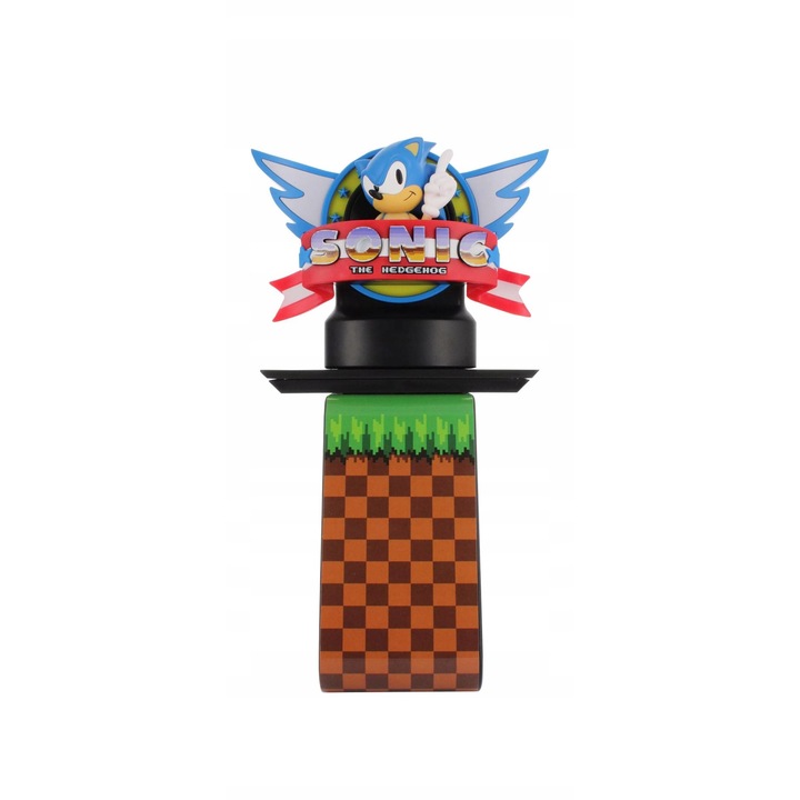 Suport si lampa LED Exquisite Gaming Sonic the Hedgehog, 24cm, cu cablu USB-C, compatibil cu SP2 Powerstand