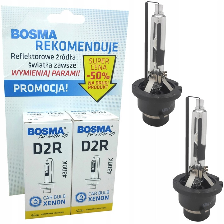 Set becuri xenon D2R 35W 4300K P32D-3 Bosma, 2 bucati
