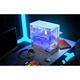 Modecom Volcano Stellar ARGB 8F gamer ház, fehér, 8 ventilátor, edzett üveg
