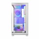 Modecom Volcano Stellar ARGB 8F gamer ház, fehér, 8 ventilátor, edzett üveg