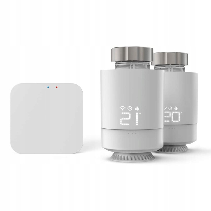 Set 2 capete termostatice Hama 176593, cu releu WiFi, control prin aplicatia Hama Smart Home, Alb