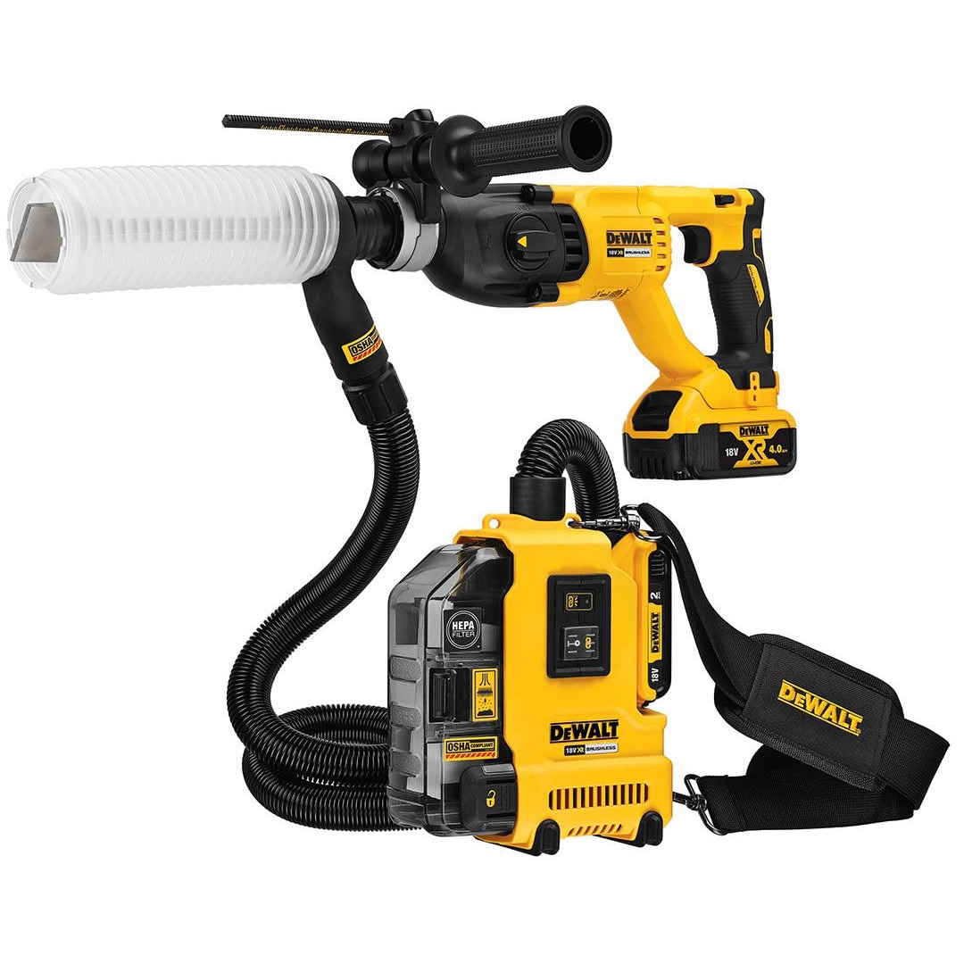 Aspirator fara fir 18V DeWALT DWH161, motor fara perii, filtr HEPA, 2Ah, 9 l/s, set complet in valiza TSTAK II