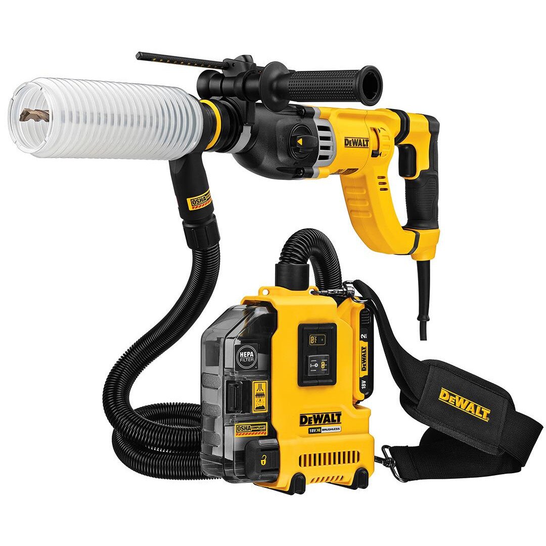 Aspirator fara fir 18V DeWALT DWH161, motor fara perii, filtr HEPA, 2Ah, 9 l/s, set complet in valiza TSTAK II