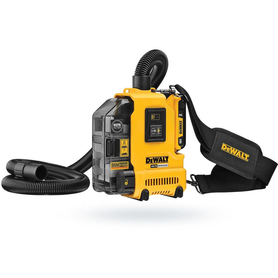 Aspirator fara fir 18V DeWALT DWH161, motor fara perii, filtr HEPA, 2Ah, 9 l/s, set complet in valiza TSTAK II