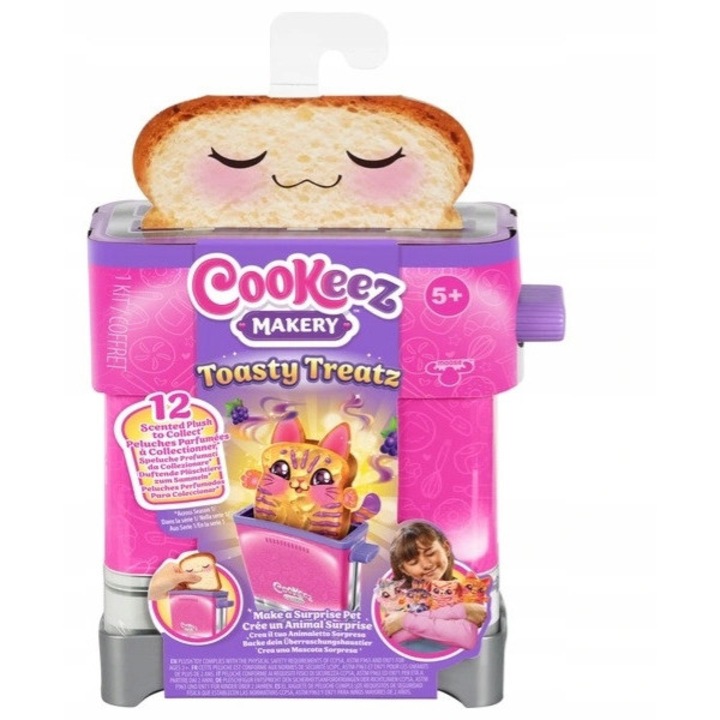 Set toaster cu jucarie din plus Cookeez Makery, 6 surprize, multicolor, 5+ ani