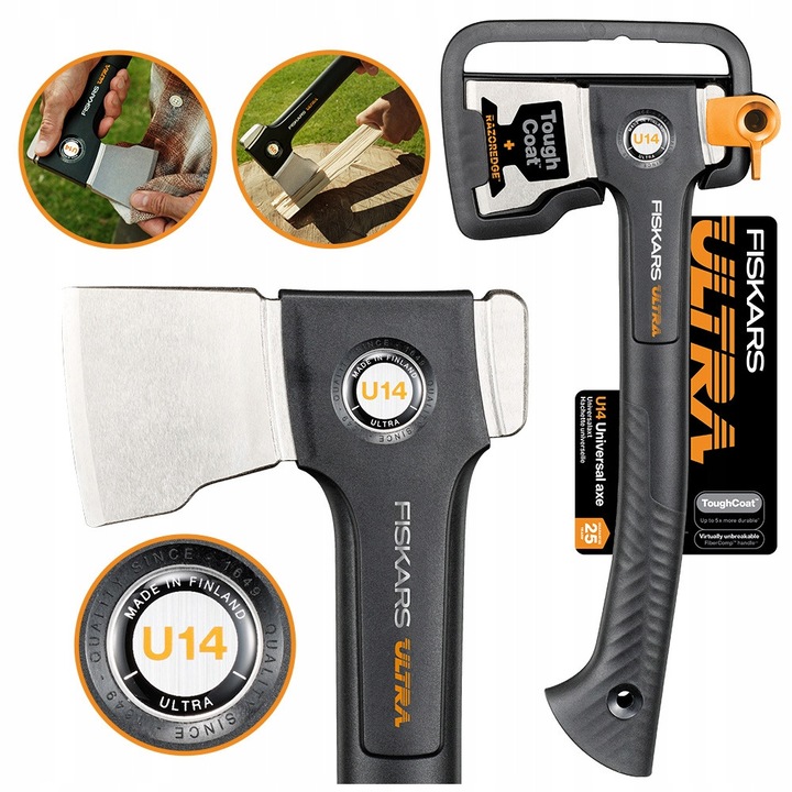 Fiskars Ultra U14 fejsze, 35 cm, 0,79 kg, precíziós favágáshoz