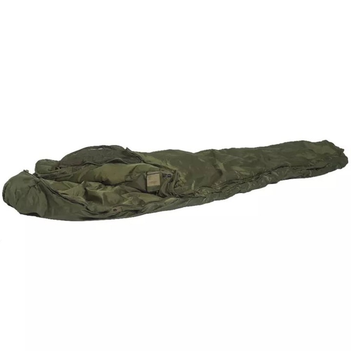 Sac de dormit Mil-Tec Tactical 3, OD Green, 230x80cm, izolatie Thermolite 200g/m2, temperatura confort +4°C
