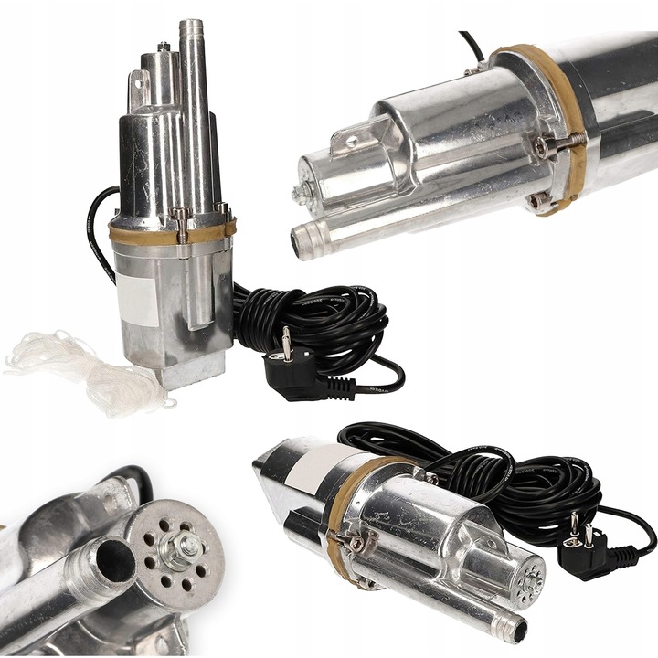 Потопяема помпа за чиста и мръсна вода, 600W, 1200 л/ч, 10 см диаметър, 28 см височина, пълен комплект