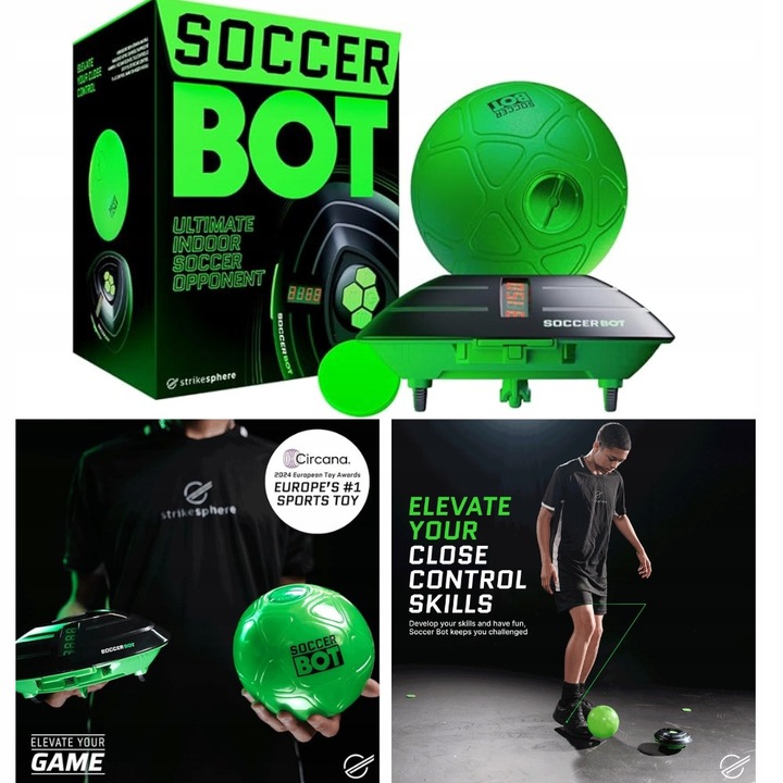 Soccer Bot, jucarie interactiva, plastic, negru, pentru copii de la 3 ani