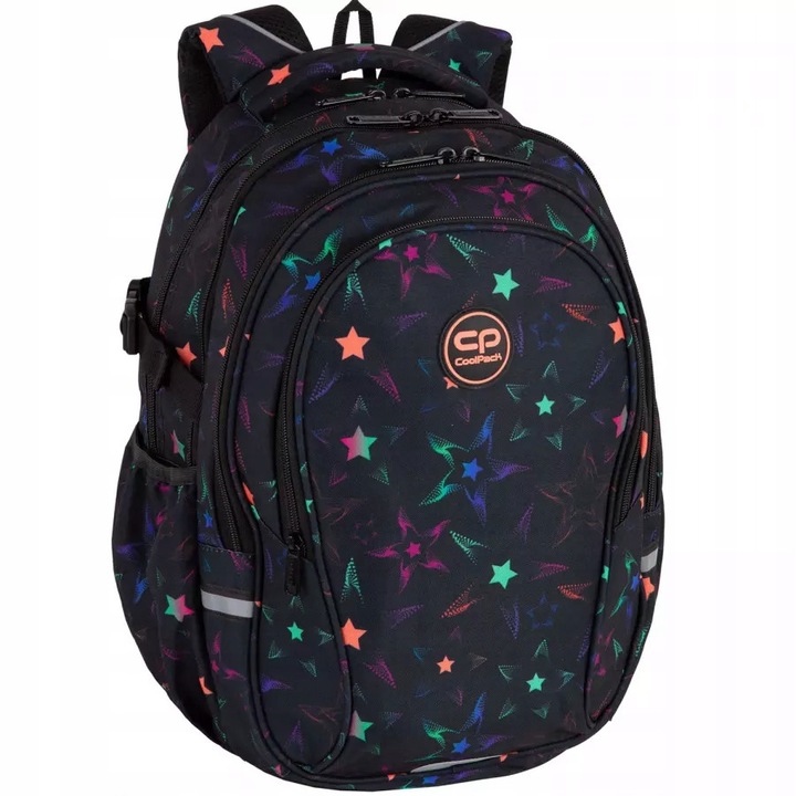 CoolPack Factor iskolatáska, többszínű, 17'', 4 rekeszes, H2O rendszer, laptoptartóval