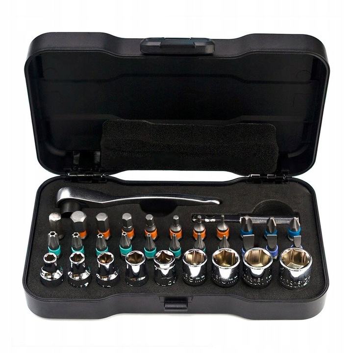 AtuMan, DUKA RS2 szerszámkészlet, 33 az 1-ben, 21 bit, 9 fej, alumínium, 160x92.5x36mm