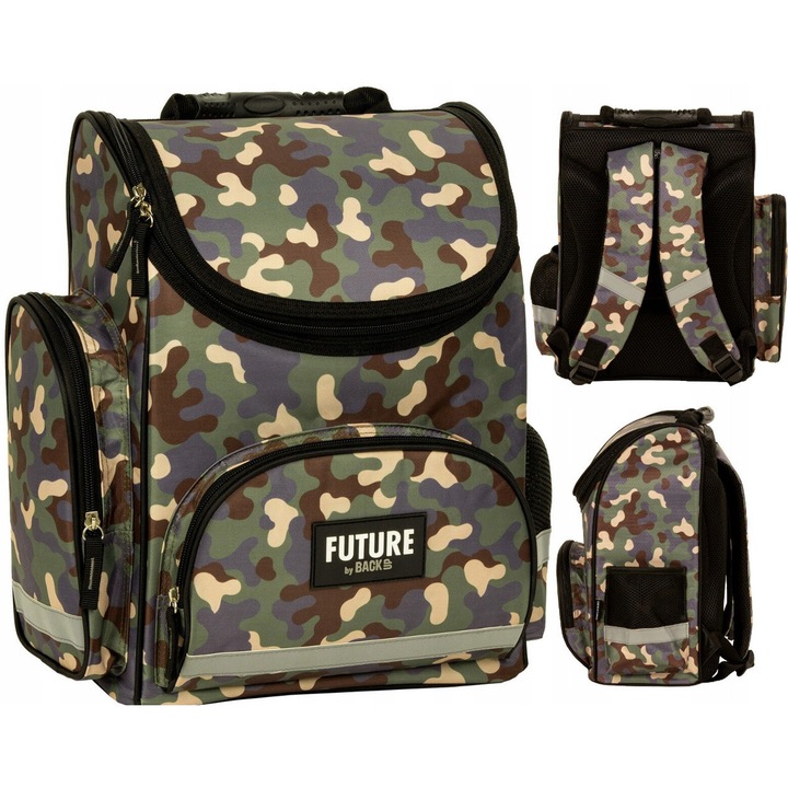 Ergonomikus iskolatáska, Moro modell, vízálló, széles vállpántokkal, A4-es méret, többszínű