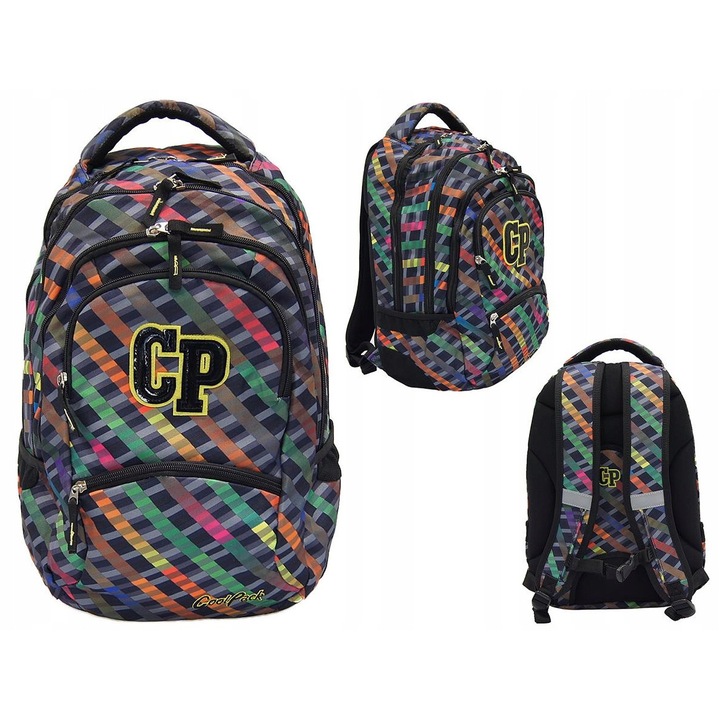 CoolPack iskolatáska szett, többszínű, 4 rekeszes, méretei 30x45cm