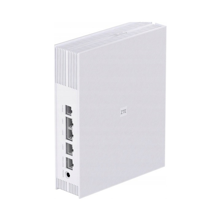 Router wireless ZTE T5400, 6 antene, 2,4 GHz, 5 GHz, 204x165x47mm, alb