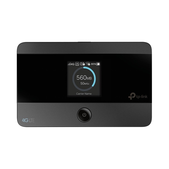 Router Wi-Fi TP-Link M7350, 4G LTE, 150Mb/s, 2000mAh, 10 conexiuni, micro SD 32GB