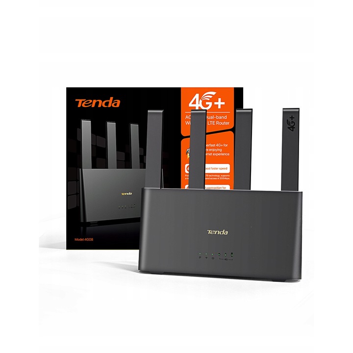 Router Wireless Tenda 4G08 WiFi 5 1200Mb/s AC1200 4G LTE 1xWAN 1xLAN, 2.4/5 GHz, 10x100x1000 Mbit/s