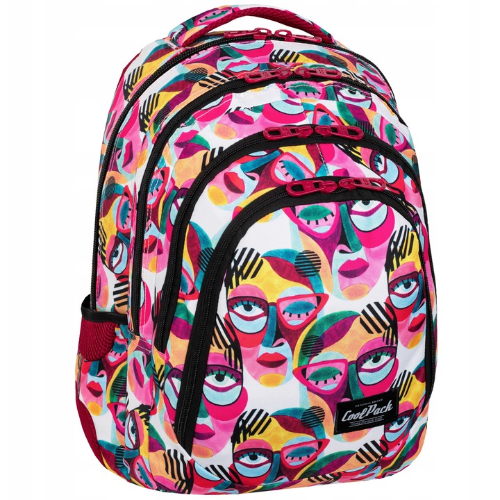 CoolPack Drafter iskolatáska, 3 rekeszes, vízálló anyag, 44x32x19 cm, többszínű