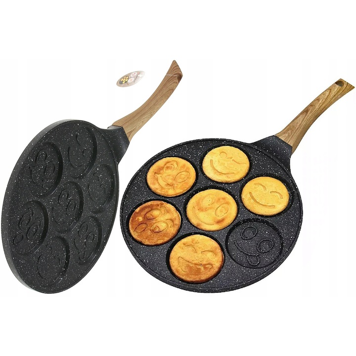 Tigaie King Hoff 26,5cm, neaderenta, pentru clatite si oua, design marmorat