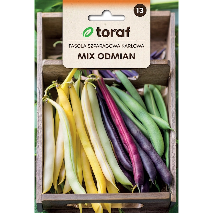 Fasole sparag, Toraf, amestec de soiuri, multicolor, 40g