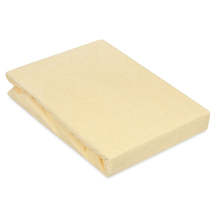 Чаршаф за легло MULTITEX хавлиен 160x200см, 82% памук, 18% полиестер, кремав