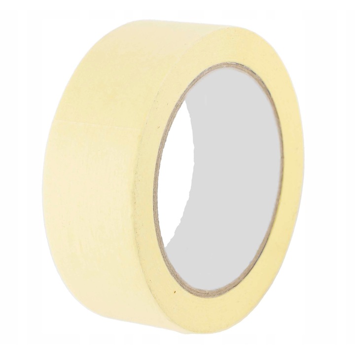 Banda adeziva de mascare Begris 30mm x 45,72m, galbena, utilizare generala