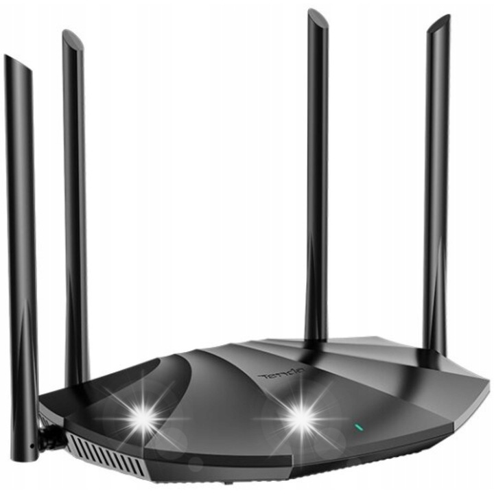 Router Wi-Fi 6 Tenda TX2, dual-band, 1501 Mb/s, 4 antene 6 dBi, Gigabit