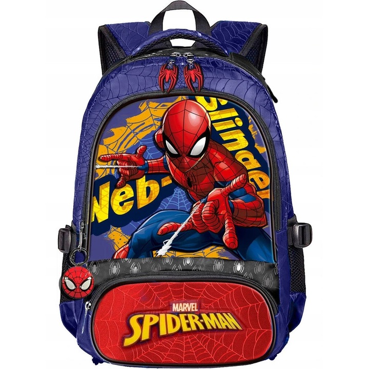 Ghiozdan Spider-Man, Kids Euroswan, 42cm, multicolor, cu bretele reglabile