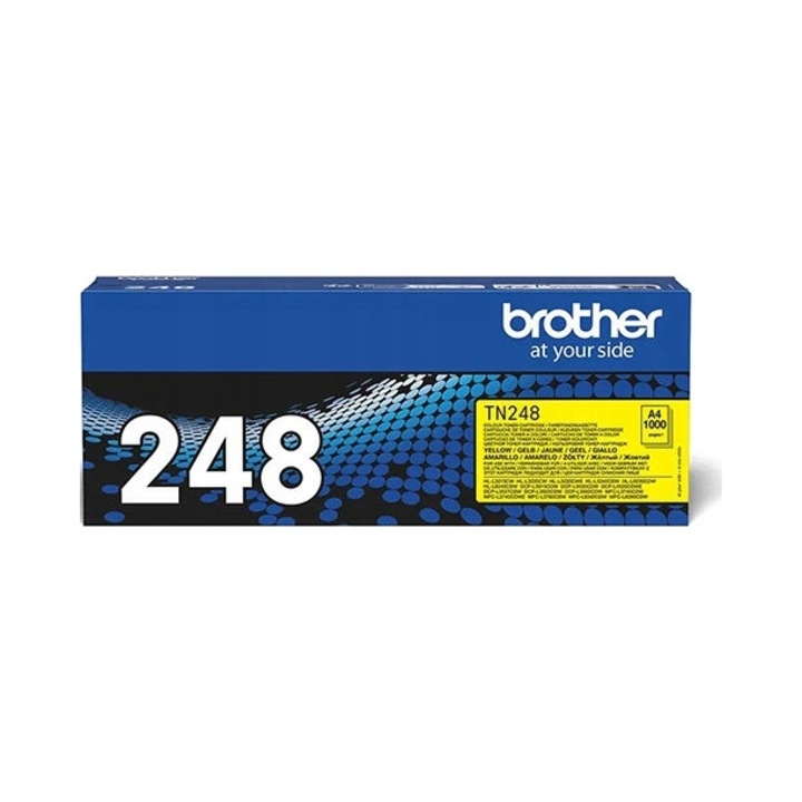 Toner Brother TN-248Y eredeti, sárga, 1000 oldal, kompatibilis: MFC-L3760CDW/HL-L8230CDW/HL-L8240CDW/DCP-L3560CDW/MFC-L8340CDW/MFC-L8390CDW, 1 db