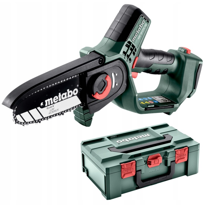 Fierastraie cu lant pentru crengi, Metabo MS 18 LTX 15, 15 cm, 18 V, fara acumulator si incarcator