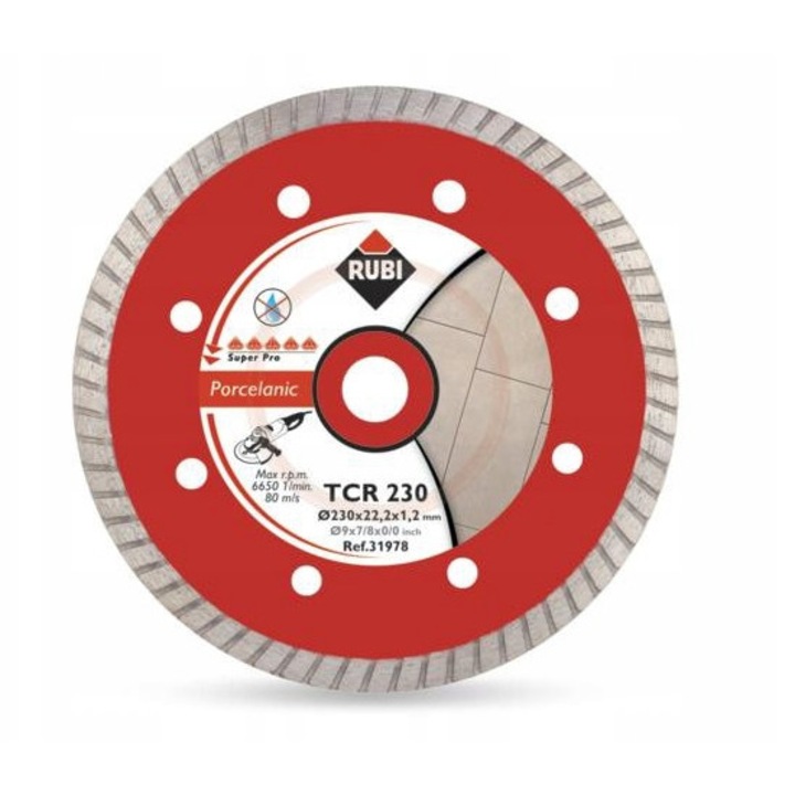 Rubi TCR vágókorong, 115mm, 22,2mm, vastagság 1,4mm, TURBO típusú típus