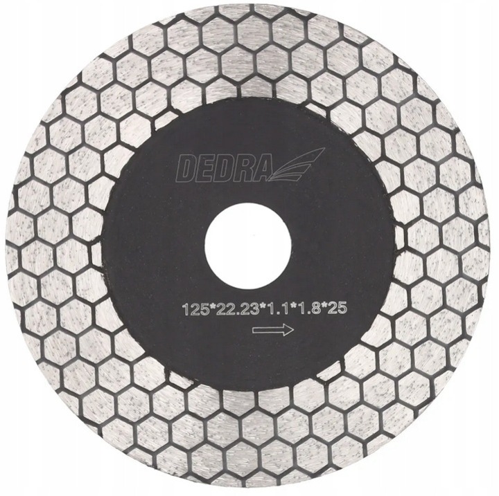 Tarcza diamentowa 125mm, segment tip plasa de miere, pentru taiere si slefuire, 22,2mm, 1,2/1,8mm