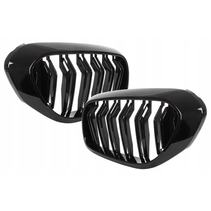 Set 2 atrape miedzy reflektory BMW G30/G31, M MODECAR, negru lucios, stilizat pe modele M3 M4 M5