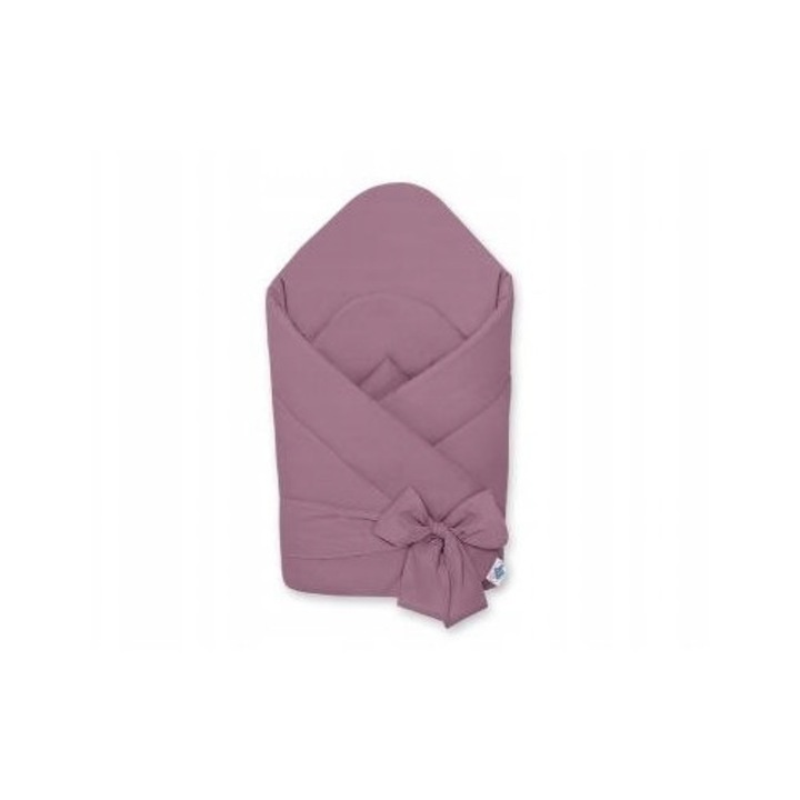 Бебешко одеяло, розово, 77x77 см, със завързване с панделка, с твърда вложка