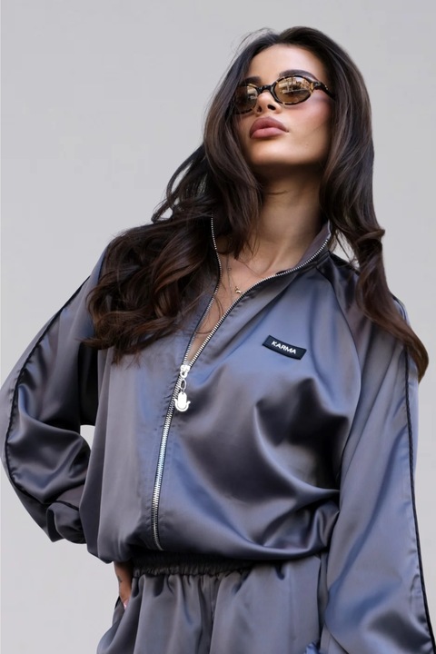 KARMA Комплект сатен дамски Luxe Satin, Argintiu