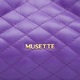 Geanta dama de umar, Musette, BONNIE, Piele naturala, Mov, 27 x 6 x 16 cm