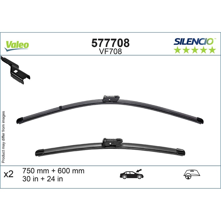 Lama stergator 750mm/650mm pentru Nissan Interstar, Renault Master IV dupa 06.2024