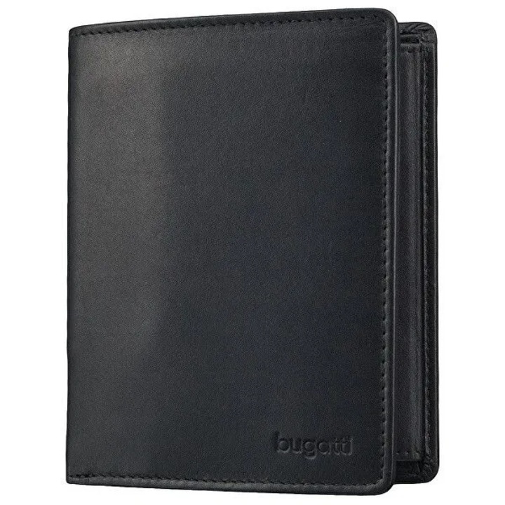 Portofel barbati Bugatti Primo, 8 compartimente pentru carduri, 2 compartimente pentru bancnote, negru, 10x1.5x12.5cm