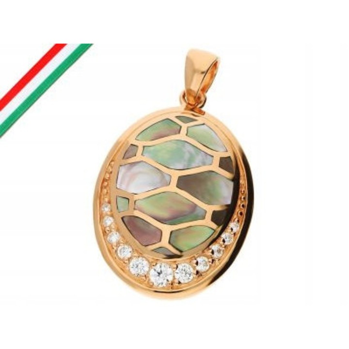 Pandantiv oval din argint 925 cu sidef 7,6g