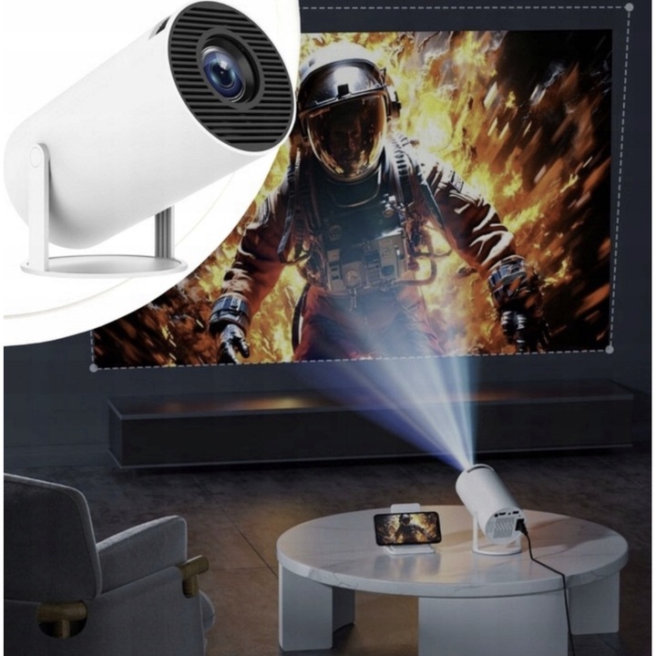 Videoproiector portabil Avante HY300, 400 ANSI lm, rezolutie HD 1280x720, suport 4K, Wi-Fi, Bluetooth, set complet