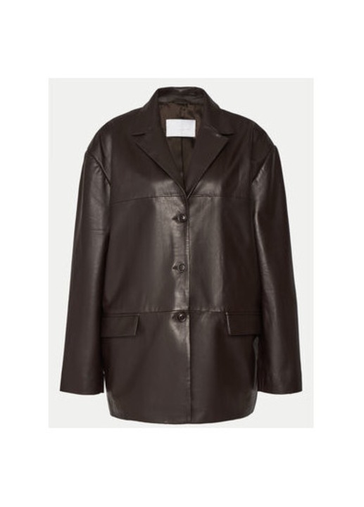 Jacheta dama 2ndday, maro, piele naturala, marimea 36 EU