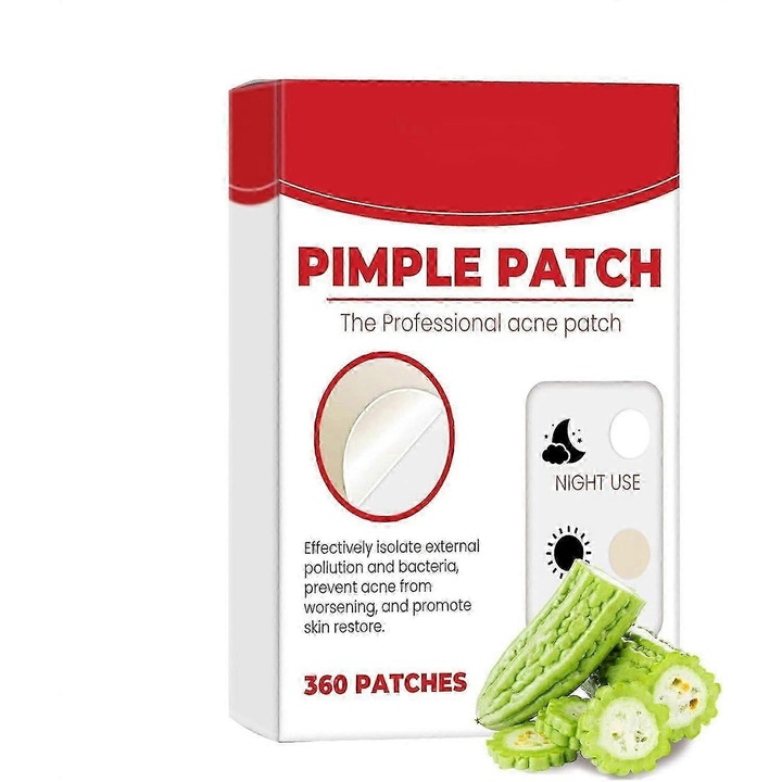 Plasturi pentru acnee, set 2 cutii, cu ulei de arbore de ceai, hidratare profunda, forma rotunda