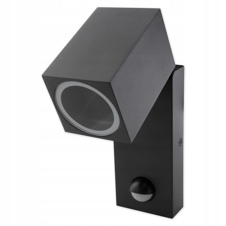 Външна аплика Masterled GU10, със сензор за движение, IP44, RAL 7021, 95x66x150mm