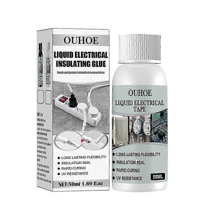 Adeziv izolant lichid, 50ml, alb/negru, uscare rapida, rezistent la apa