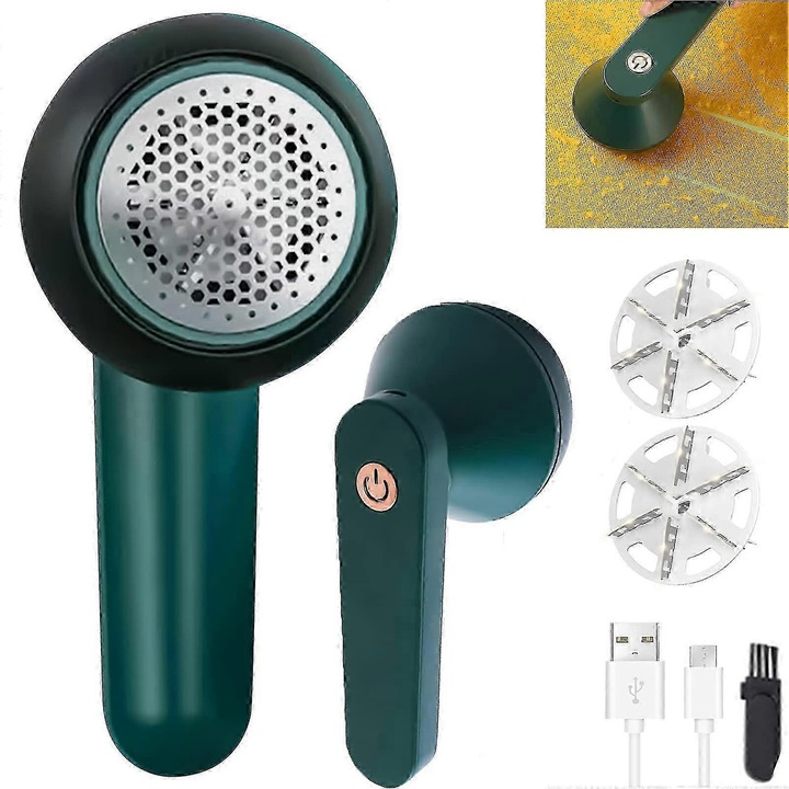 Elektromos szöszeltávolító, USB-ről tölthető, 1200mAh, könnyű használat, ruházathoz és textíliákhoz