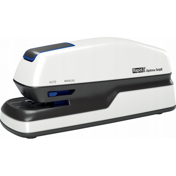 Електрически телбод Rapid Optima GripE, 20 листа, черно-бял, 59x77x176 мм